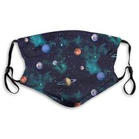 YOFFYO Fashion Mouth Covers Adjustable Elastic Band Dustproof for Pollen Smog Camping, Women Men Kids - Anti Pet Hair Allergy (Cool Universe Space Galaxy Mouth Cover)