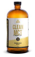Clean MCT Oil: 100% Pure C8 Caprylic Acid Triglycerides | Best Ketogenic Diet Supplement | The Perfect Keto Coffee Fat for Ketones | by LevelUp® (32oz Glass Bottle)
