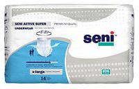 Seni Active Super, Underwear for Moderate to Heavy Incontinence, X-Large, 14 Count (Pack of 4)