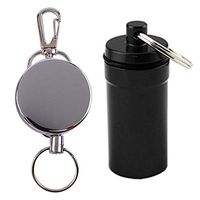 AMdinghaonuo Portable Waterproof Medicine Pill Box And Anti-Lost Key Ring Set 2Color