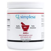 SIMPLESA NUTRITION- AKG (Alpha ketoglutarate) Capsules- AKG (Alpha ketoglutarate) with Caprylic Acid- 360 Capsules
