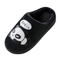 residentD 🌷🌷3.5-14Y Little Kids Girls Slippers Home Cartoon Winter Shoes Big Kids Animal Plush Slippers Winter Warm Shoes (Age:13.5-14Years, Black)