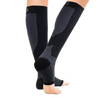 OrthoSleeve FS6+ Compression Foot and Calf Sleeve (Pair), Black, Small
