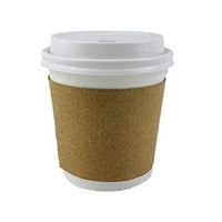Worlds 10OZ Disposable White Paper Cups Coffee Cups With White Lids and Sleeves for Hot Drinks, Coffee, Water,Latte, Cappuccino, Juice and Tea 50 Set