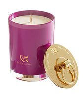 ESNA HOME 8.8oz Scented Soy Candle, Crafted With Hand-Poured Natural Soy Wax With Concentrated Fresh Cut Roses & Berries Fragrance With An 18K Gold Coated Metal Lid And 50 Hour Burn Time