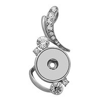 Hot Women Crystal Jewelry Necklace Pendant Fit 18mm Noosa Snap Button N169 Beautiful Bright Cute For gift Lovely Cheap Jewerly Fashionable Womens Beads