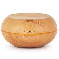 InnoGear Aromatherapy Essential Oil Diffuser Wood Grain Ultrasonic Cool Mist Diffusers with 7 Color LED Lights Waterless Auto Shut-Off, 500ml, Yellow