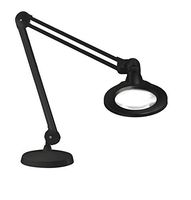 Luxo 18255BK Illuminated Magnifier, KFM LED, Weighted Base, 30" Arm, 5" Diopter