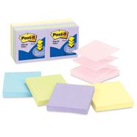 3M Commercial Office Supply Div. - Post-it Notes, Pop Up, 3"x3", 12/PK, Assorted Pastels
