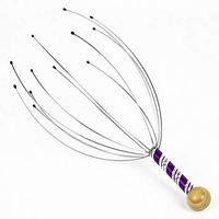 Bigfanshu 1Pcs Head Massager Neck Massage Octopus Scalp Stress Relax Spa Healing Alloy