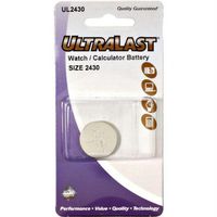NABC UltraLast UL2430 Lithium Button General Purpose Battery. ULTRALAST BATT LITHIUM CR2430 EQUIV GP-BAT. 3V DC