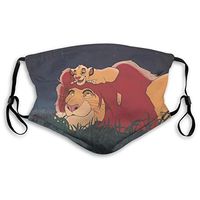 Adjustable Earloop Face Ma-sk,Anti-smog PM2.5 Ma-sk The Lion King Mufasa and Simba 5 Layers of Activated Carbon Filter,Reusable Protection Ma-sk