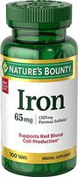 Nature's Bounty Iron 65 Mg.(325 mg  Ferrous Sulfate), 100 Tablets
