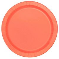 Unique Industries, Paper Plate, 16 Pieces - Coral