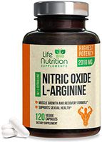 Extra Strength L Arginine Nitric Oxide Supplement 2010mg - Citrulline Malate, AAKG, Beta Alanine - Premium No Booster to Support Muscles, Strength, Vascularity & Energy to Train Hard - 120 Capsules