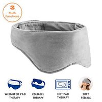 ACOMOPACK 3 MULTI-FUNCTIONS COOL GEL & WEIGHTED EYE MASK -Zero Eye Pressure- weighted eye mask for sleeping, EYE MASK GEL for Relief Eyes Compression Pain and COLD THERAPY for Headache, Migraine(Grey)