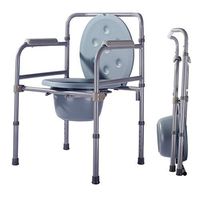 HMAMERÂ Toilet Chair Folding Bedside Commode,Mobile Steel Toilet with Commode Bucket and Splash Guard, Elderly,Pregnant,Disabled
