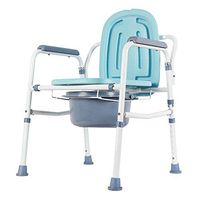 XIHAA Folding Commode Chair Old People Pregnant Women Toilet Stool Pit Height Stool Adjustable Height