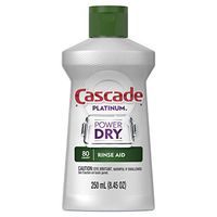 Cascade Platinum Dishwasher Rinse Aid, 8.45 fl oz (Packaging May Vary)