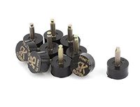 uxcell Round Woman Shoes Repair High Heel Tips Lift Stiletto 12mm 10pcs Black