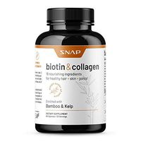 Biotin & Collagen by Snap Supplements, Enriched with Bamboo and Kelp for Healthy Hair, Skin and Nails