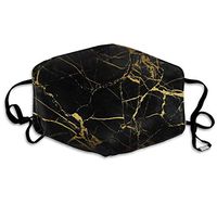 Comfort Earloop Mouth Ma.SKS, Dustproof Pollenm Smog Mouth-Muffle with Adjustable Elastic Band - Windproof Chic Black Gold Marble Texture Half Face Mouth Ma.sk