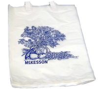 Mckesson Bedside Bag Medi-pak 7 X 11-1/2 Inch White with Blue Floral Print Polyethylene (Box of 100)