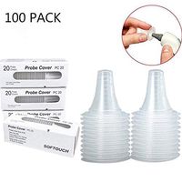 100 Counts Ear Thermometer Probe Covers, Refill Caps Replacement Lens Filter Protector for Digital Thermometers