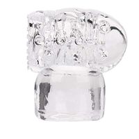 Massager Attachment Silicone Massage Head Caps Accessory (Clear-B)