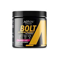 Action Nutrition Bolt Extreme Energy Supplement Drink - Pre Workout Powder to Boost Energy, Focus and Performance - 30 Servings, Watermelon Sorbet