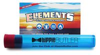 Elements Single Wide Rolling Papers (1 Pack) with Hippie Butler KewlTube