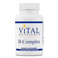 Vital Nutrients - B-Complex - Balanced High Potency B Vitamin Complex - Supports Energy Production, Metabolism and Heart Health - Gluten Free - 60 Vegetarian Capsules per Bottle