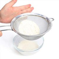 BIRD WORKS TENSKE New Stainless Steel Sieve Powder Flour Sieve Mesh Baking Tools Pastry Tools Nonstick kitchen Tool C0411#30: Sliver