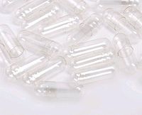 Bowen Empty Gelatin Capsules 0 Size - 1000 Empty Gelatin Capsules (Red/Blue/Clear) (Clear)