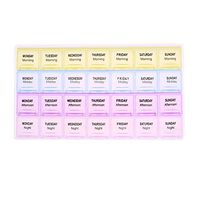 Transport-Accessories - Plastic Pills Box 4 Row 28 Squares Weekly 7 Days Medicine Storage Organizer Container Portable Pill Drug Box Holder