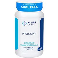 Klaire Labs Prodegin Chewable Probiotic - Powerful Oral Health Support 30 Billion CFU Blend with L. salivarius for Men & Women, Hypoallergenic, Post-Bariatric & GI Support (60 Tablets)