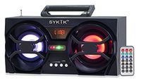 Sykik SP2091BT Boom Box with SD/MMC/USB, FM Radio, Built-in Rechargeable Battery & Remote Control