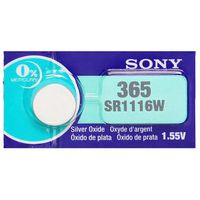 Sony 365 (SR1116W) 1.55V Silver Oxide 0% Hg Mercury Free Watch Battery (8 Batteries)