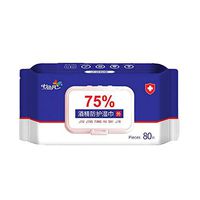 Alcohol Detergent Wipes,75% Alcohol Wet Wipes Suitable for Family All Daily Protection All-Purpose Cleaning 80Pc/Box(1-Pack)