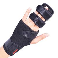 Trigger Finger Splint for Two or Three Finger Immobilizer, Finger Brace for Broken Joints, Sprains, Contractures, Arthritis, Tendonitis and Pain Relief （Left, S/M）