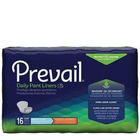 Prevail Incontinence Daily Pant Liner, Moderate Absorbency w/Extended Use, Lg Plus, 16 Count (Single Pack)