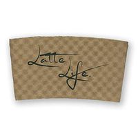Unique, Recyclable, Printed Coffee Cup Sleeves, 30 Count (Latte Life)