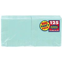 Robin's Egg Blue Beverage Paper Napkins Big Party Pack, 125 Ct.