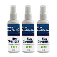 MONISE Disposable No-wash Hand Sanitizer Spray Travel Size, Portable Pump Bottle Quick-drying Cleaner Hand Soap (100ml× 3pcs)