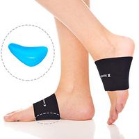 Thx4COPPER Arch Support, Compression Braces Sleeves with Soft Gel Pad for Flat Foot Support & Plantar Fasciitis Pain Relief, Men & Women - (1 Pair)