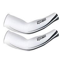 1 Pair Unisex Soft Elastic Cooling Arm Sleeves Cover Wrap UV Sun Protection for Sun Protection - White+Black L