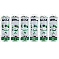 6x SAFT LS17500 A 3.6V Lithium (Li-SOCl2) Battery For Patient Monitoring, Respirators/Oxygen Concentrators, RFID Tracking, Asset Tracking, Theft Prevention, Data Collection, AMR Add-ons