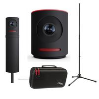 Mevo Live Event Camera by Livestream, Black - Bundle Boost Livestream, Case for Live Event Camera, K&M 20170-500-55 Microphone Stand,