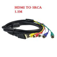 FYL HDMI TO 5-RCA MONITOR ADAPTER CABLE COMPUTER TV VIDEO RGB COMPONENT US 1.5m