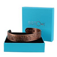 SISTO-X Copper Magnetic Bracelet/Bangle Elegant Swan Design by Sisto-X® 6 Magnets Strong Health